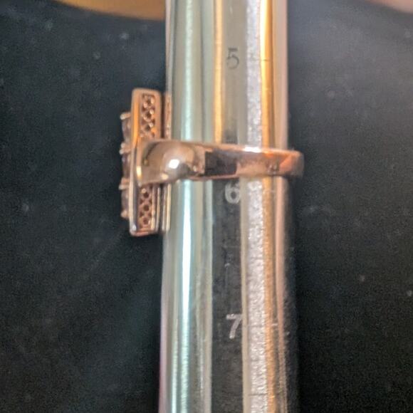 Sterling Rose Vermeil 2.75 CTW Color Change Garnet Diamond Cluster Ring Sz 5.75 - Picture 7 of 8